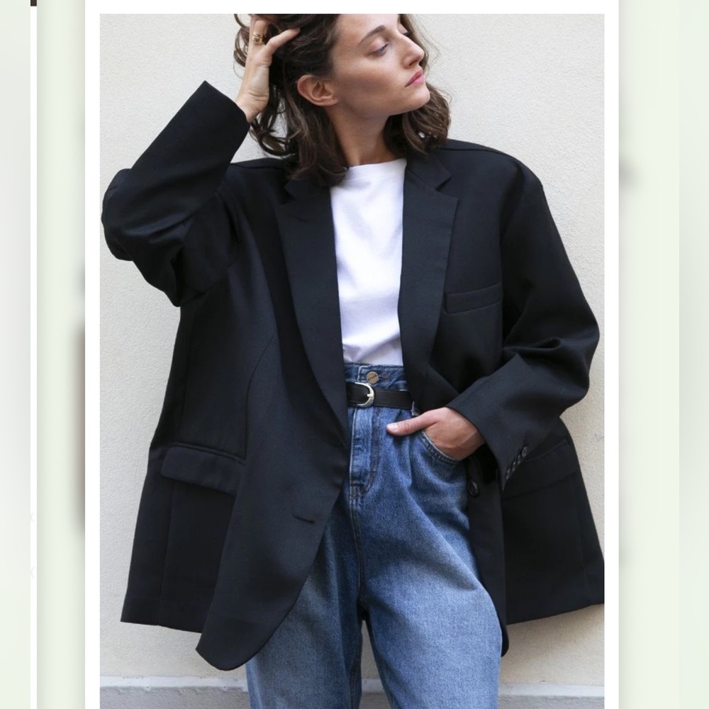 The Frankie Shop Oversized Boyfriend Blazer - OS - Black - BRAND NEW!